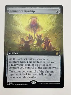 Banner Of Kinship MTG Extended Art FDN NM Foundations - Image 1