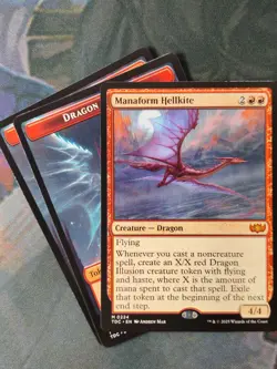 Manaform Hellkite w/ 2 Dragon Illusion Token| 7% Off 2+ | Dragonstorm | NM | MTG - Image 1