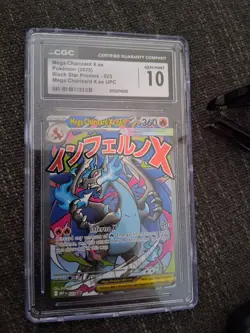 Pokemon TCG Mega Charizard X ex 023 CGC 10 GEM MINT UPC Black Star Promo - Image 1