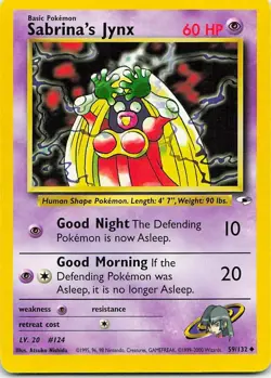 Sabrina's Jynx 59/132 Gym Heroes Uncommon LP Pokemon TCG - Image 1