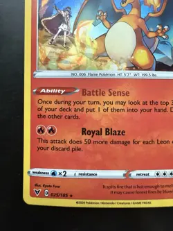 Pokemon Charizard 025/185 Cracked Ice Holo Vivid Voltage Deck Exclusive (NM) - Image 4