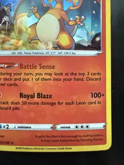 Pokemon Charizard 025/185 Cracked Ice Holo Vivid Voltage Deck Exclusive (NM) - Image 5