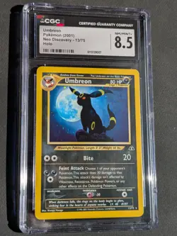 Umbreon Neo Discovery 13/75 Holo Rare Unlimited Pokemon 2001 CGC 8.5 NM/Mint+ - Image 1