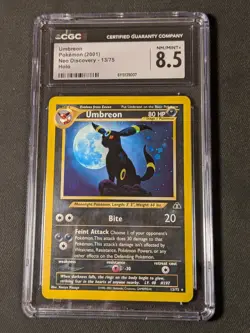 Umbreon Neo Discovery 13/75 Holo Rare Unlimited Pokemon 2001 CGC 8.5 NM/Mint+ - Image 2