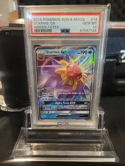 2019 Pokemon Sun & Moon Hidden Fates Starmie GX #14 PSA 10 - Image 1