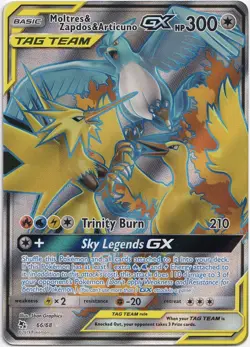 Pokemon Moltres & Zapdos & Articuno GX Full Art Hidden Fates 66/68 NM English - Image 1