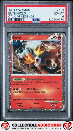 2011 Pokemon Call Of Legends #SL3 Entei Call Of Legends PSA 6 - Image 1
