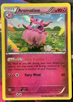 Aromatisse 93/146 Holo Rare Pokemon 2014 XY Base Set LP - Image 1