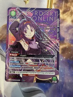 Signed UNION ARENA SAO Yuuki Parallel UEX06BT/SAO-2-069 SR** English NM - Image 1