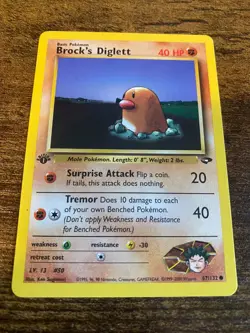 Brock’s Diglett 67/132 Gym Challenge 1st EDITION Pokemon Card PSA CGC READY - Image 1
