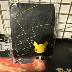 Pokemon Celebrations Black Card Sleeves Pack 25th Anniversary. - Image 1