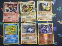 Mid Era - Vintage Pokemon Lot – 6 Cards – Lucario & Infernape – MP–DMG - Image 1
