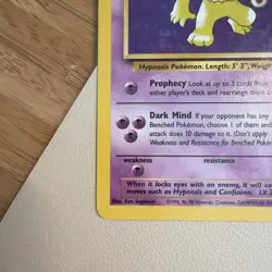 Hypno - 23/62 - Holo Rare Fossil Set 1999 - Pokemon Card Vintage WOTC LP - Image 2