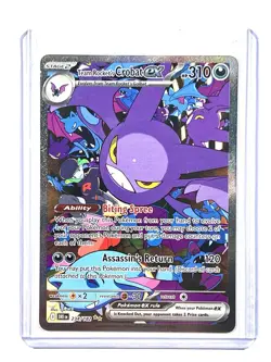 Team Rocket’s Crobat ex 234/182 Special Illustration Rare SIR Pokemon TCG Card - Image 5
