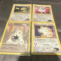 Pokemon TCG Pokemon & Energy Card Lot - Giovanni's Meowth, Erika's Jigglypuff, … - Image 3