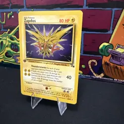 Pokemon Card Zapdos 30/62 Fossil 1st Edition Non Holo - LP - Image 3