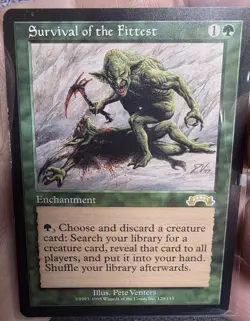 14 CARD LOT ,SURVIVAL OF THE FITTEST,LLANOWAR ELVES,SCALED WURMS,CRAW WURMS,++ - Image 1