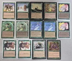 14 CARD LOT ,SURVIVAL OF THE FITTEST,LLANOWAR ELVES,SCALED WURMS,CRAW WURMS,++ - Image 3