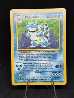 Pokemon TCG Blastoise Holo Unlimited Rare Card Base Set 2/102 - Image 1