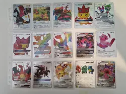Silver Pokemon Card Bundle (15) – Charizard V & GX, Tag Team – PRXY Fan Display - Image 1