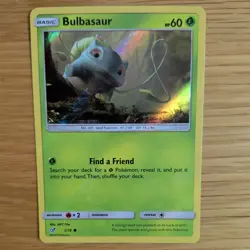 BULBASAUR 1/18 POKEMON CARD (DETECTIVE PIKACHU SET) HOLO - Image 1