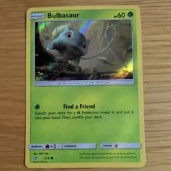BULBASAUR 1/18 POKEMON CARD (DETECTIVE PIKACHU SET) HOLO - Image 2