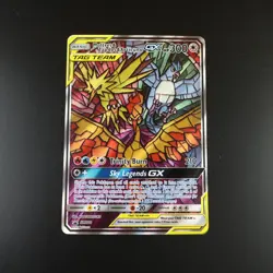 Moltres & Zapdos & Articuno GX SM210 Pokemon Hidden Fates Holo Full Art Card - Image 1