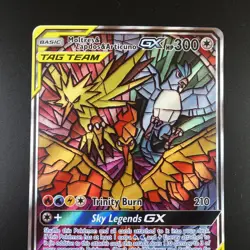 Moltres & Zapdos & Articuno GX SM210 Pokemon Hidden Fates Holo Full Art Card - Image 2