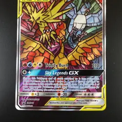 Moltres & Zapdos & Articuno GX SM210 Pokemon Hidden Fates Holo Full Art Card - Image 3