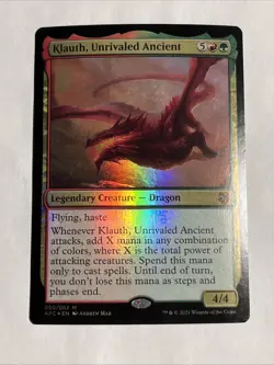 Klauth, Unrivaled Ancient Commander: Adventures in the Forgotten Realms Foil MTG - Image 1