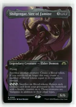 Shilgengar, Sire of Famine 0366 Borderless Foil Modern Horizons 3 MH3 MTG Magic - Image 1