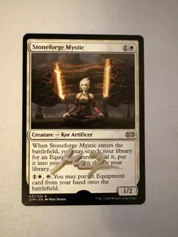 PD 545 MTG Arist Proof Double Masters Stoneforge Mystic Sketch On Back Magic - Image 1