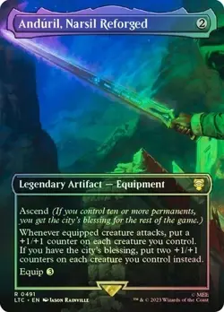 FOIL Anduril, Narsil Reforged NM Lord of the Ring MTG Magic the Gathering Eng - Image 1