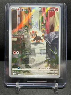 Litleo 139/132 IR Illustration Rare Holo Pokemon 2025 Mega Evolution NM - Image 1