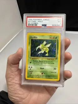 Pokemon TCG Scyther Jungle 10/64 Holo Unlimited Holo (No Symbol) PSA 7 - Image 1