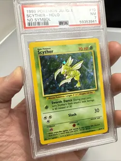 Pokemon TCG Scyther Jungle 10/64 Holo Unlimited Holo (No Symbol) PSA 7 - Image 2