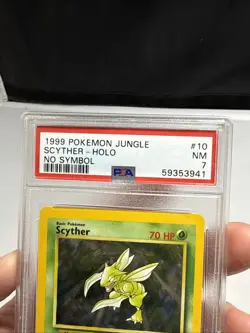 Pokemon TCG Scyther Jungle 10/64 Holo Unlimited Holo (No Symbol) PSA 7 - Image 4