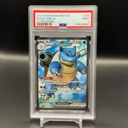 2023 Pokemon Blastoise ex 184/165 Ultra Rare EN 151 PSA 9 Mint - Image 1
