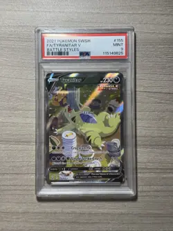2021 Pokemon Sword & Shield Battle Styles Tyranitar V Full Art 155/163 PSA 9 - Image 1