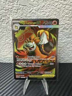 Pokemon TCG English Me01: Mega Evolution 156/132 Holo Mega Camerupt ex - Image 1