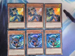 YuGiOh! 3x White Dragon Wyverburster BLHR-EN076 & 3x Black Dragon Collapserpent - Image 1