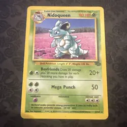 Nidoqueen 23/64 Jungle Rare Non-Holo Vintage Pokemon TCG Card - Image 1