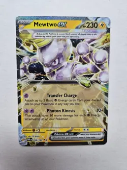 Pokemon TCG Card Mewtwo ex 058/182 Paradox Rift Double Rare - Image 1