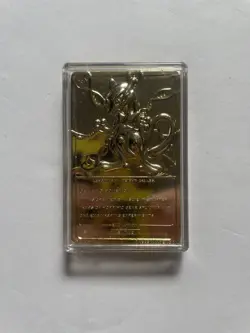 Pokemon 1999 23k Gold Plated Mewtwo Trading Card Ball Burger King Promo COA 150 - Image 2