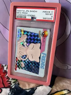 Pokemon Card Mew Carddass Vending Prism Movie 17 Holo 1998 Anime Japanese PSA 8 - Image 4