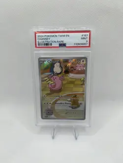 Pokemon Chansey Holo Illustration TCG Card 187/167 Twilight Masquerade PSA 9 - Image 1