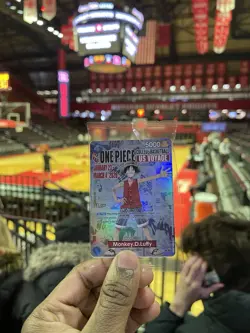 Bandai One Piece Card Game Monkey.D.Luffy Promo College Basketball US Voyage - Image 1