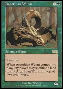 *MRM* FR/VF Argothian Wurm (Guivre argothienne) Ex/NM MTG USG FRANCAIS - Image 1