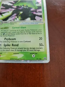 Cacturne ex 91/106 - Pokemon: EX Emerald - HP/DMG Holo (Crease) - Image 5
