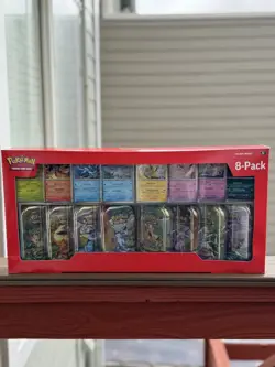 Pokemon Prismatic Evolutions 8 Mini-Tins Costco - Image 1